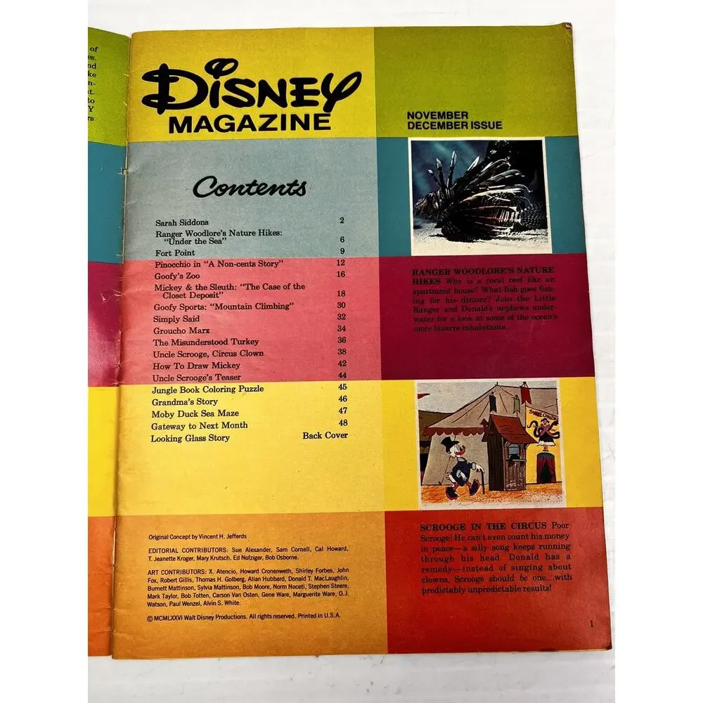 Disney magazine 1976